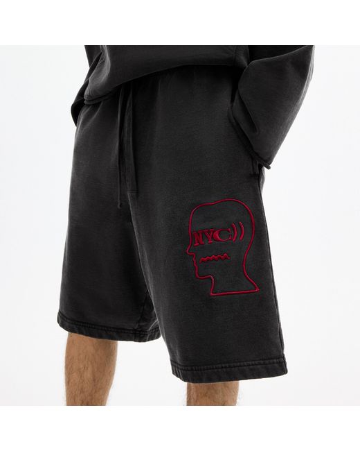 COACH Black Brain Dead Sweatshorts for men