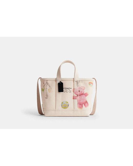COACH Black Utility Tote Bag 27 With Sketch Print for men