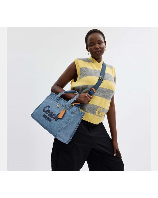 Tote Bags Cotone-Donna di COACH in Blue
