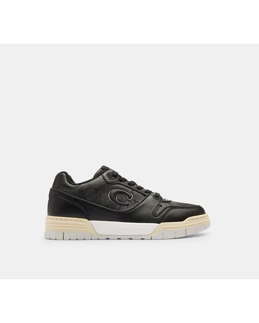 COACH Black Soho Sneakers With Signature Canvas Shoes Charcoal