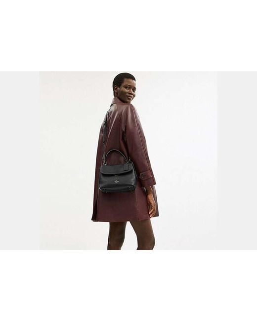 COACH Black Emory Top Handle Bag