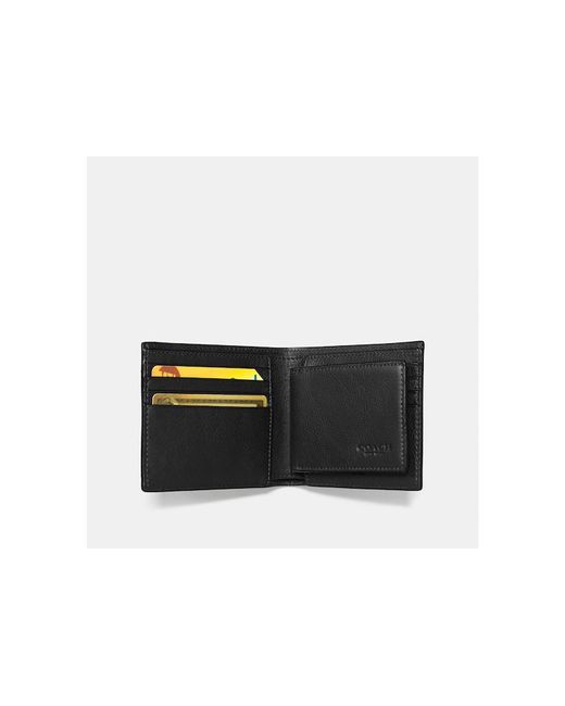 Portefeuille Compact À Fenêtre Id COACH pour homme en coloris Noir | Lyst