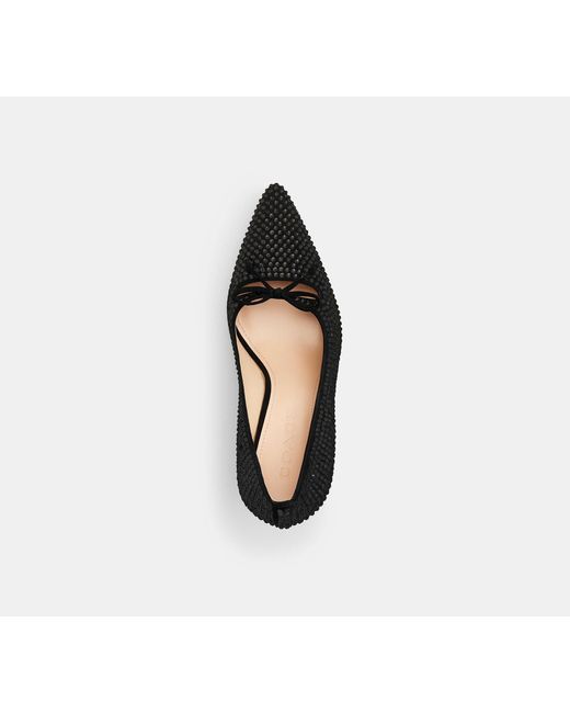COACH Black Pump Heels With Crystals