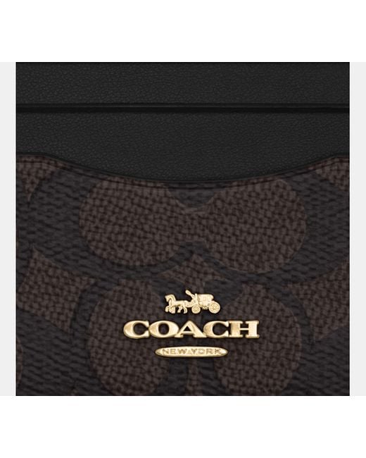 Tarjetero fino para docum COACH de color Black