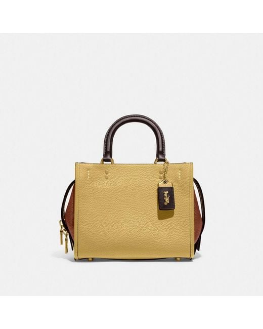 COACH Rogue 25 In Regenerative Leather in Metallic Lyst