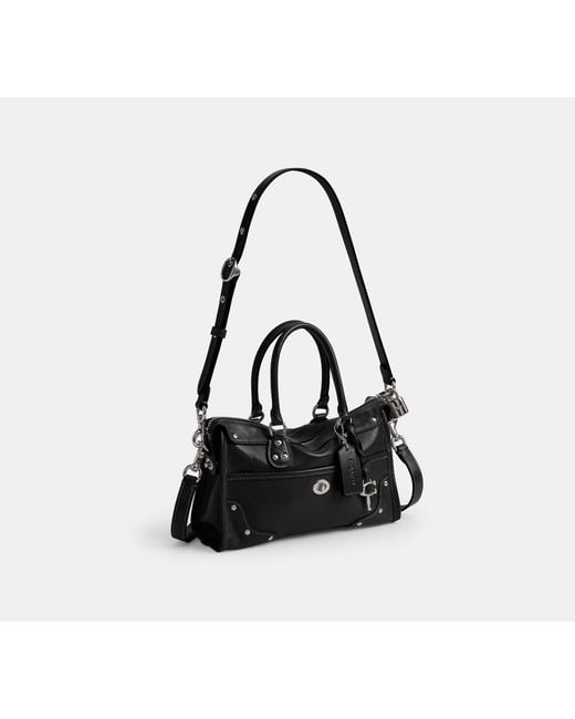 COACH Black Rhyder Satchel Bag 24