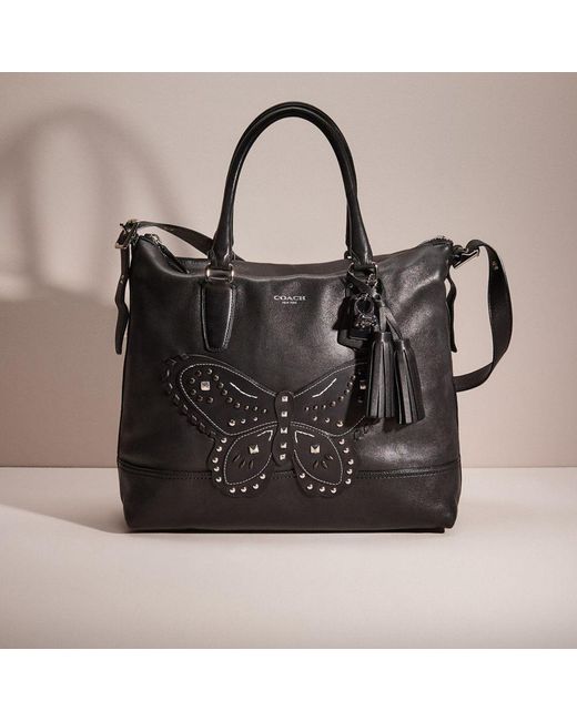 COACH Black Upcrafted Legacy Rory North South Satchel