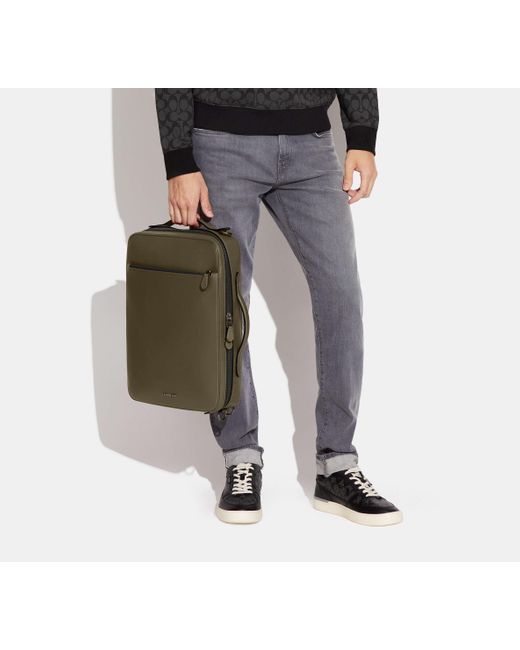 COACH Green Graham Convertible Backpack for men