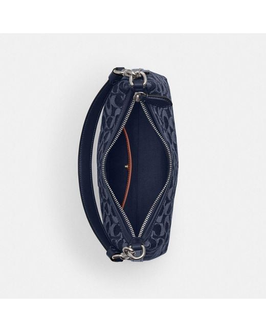 COACH Blue Juliet Shoulder Bag 25 In Signature Denim