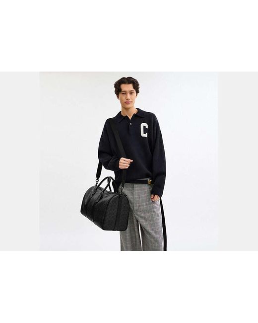 Sac Compass 45 En Toile Exclusive COACH pour homme en coloris Black
