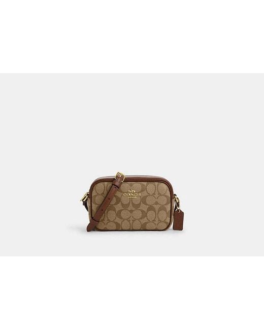 COACH Black Mini Jamie Camera Bag - Beige | Pvc