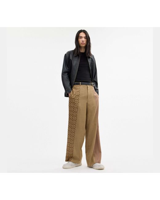 COACH Black Mashup Yarn Dye Trousers for men