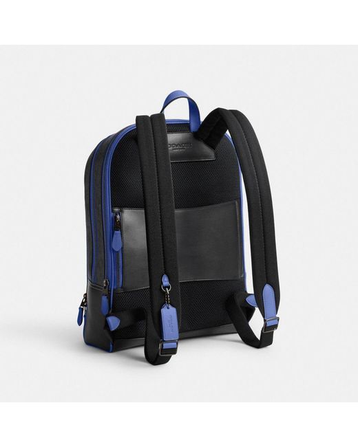 COACH Black Gotham Backpack In Signature Canvas for men