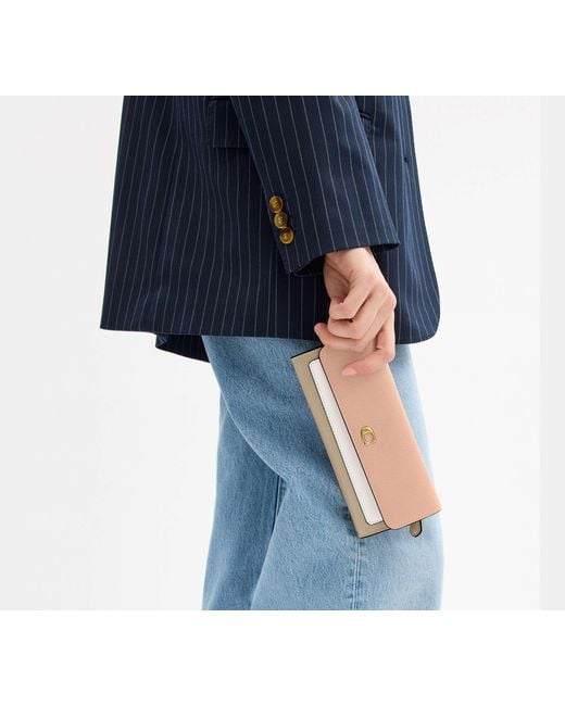 COACH Black Mila Long Flap Wallet