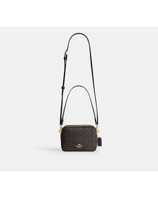 COACH Black Mini Carey Crossbody Bag