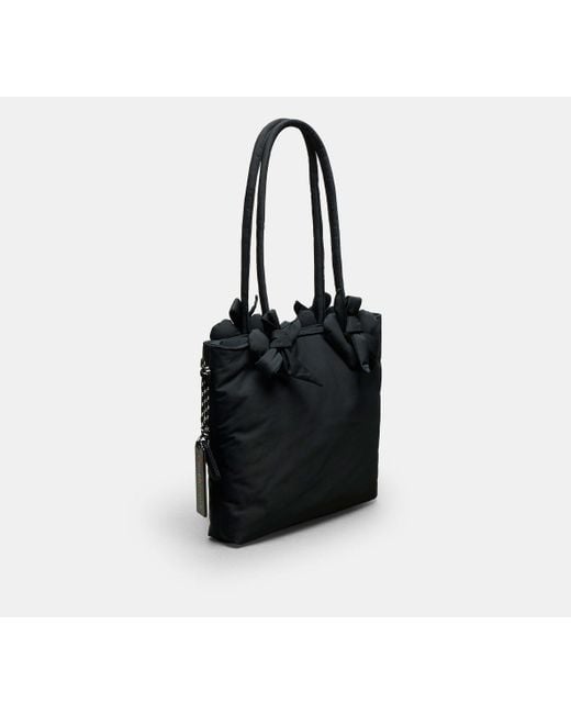 COACH Black Coachtopia Loop Small Tote Bag With Heart Appliqué