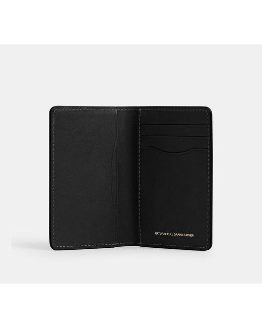 Portafoglio-Porta Carte Di Credito di COACH in Black da Uomo