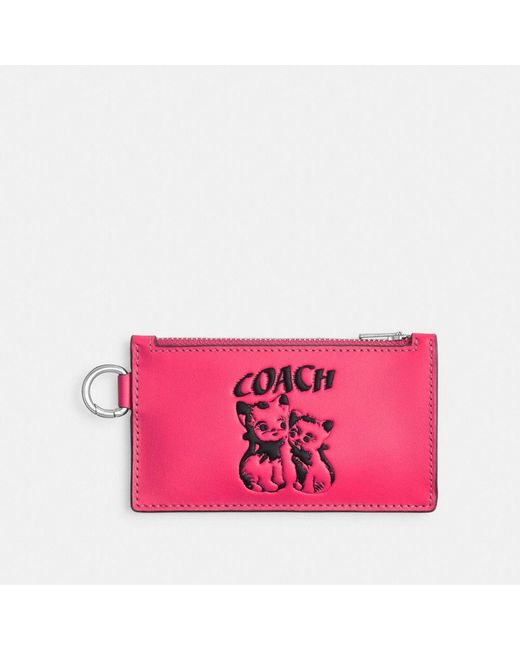 COACH Pink The Lil Nas X Drop Zip Card Case