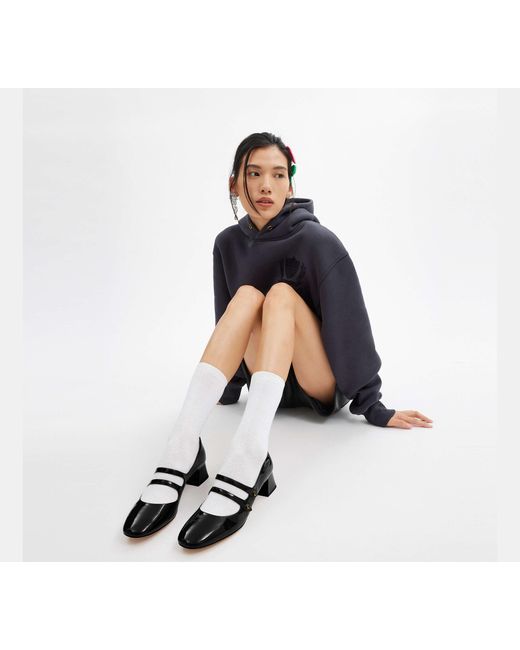 COACH Black Angelina Mary Jane Flat