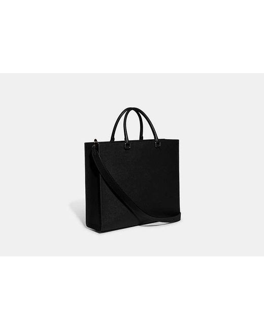 COACH Black Tote Bag 40 With Signature Canvas