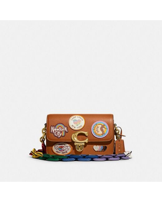 COACH Studio Shoulder Bag 19 With Patches in Brown Lyst