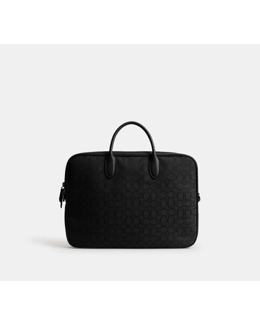 COACH Black Theo Work Bag for men