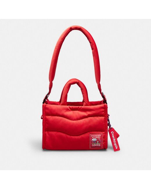 COACH Coachtopia Loop Mini Tote Bag in Red | Lyst
