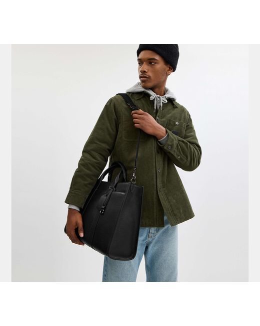 Borsa Larga Wesley di COACH in Black da Uomo