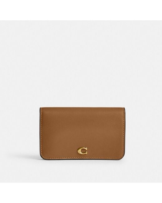 COACH Brown Essential Slim Card Case
