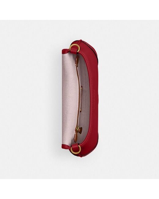 COACH Soho Flap Bag In Regenerative Leather in Red | Lyst