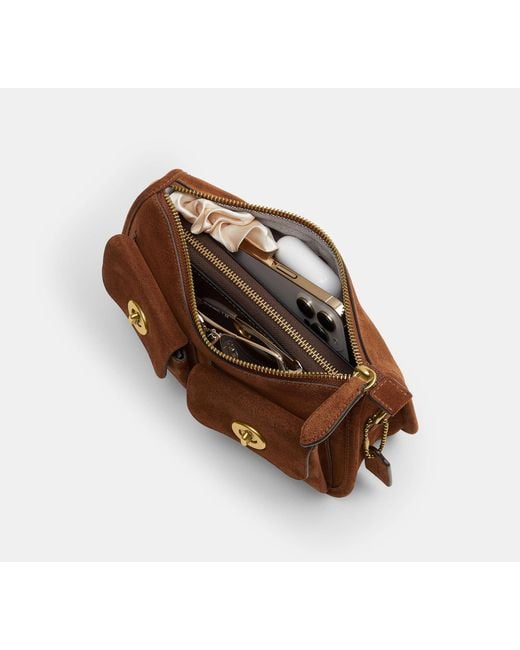 COACH Black Twin Turnlock Waverly Bag
