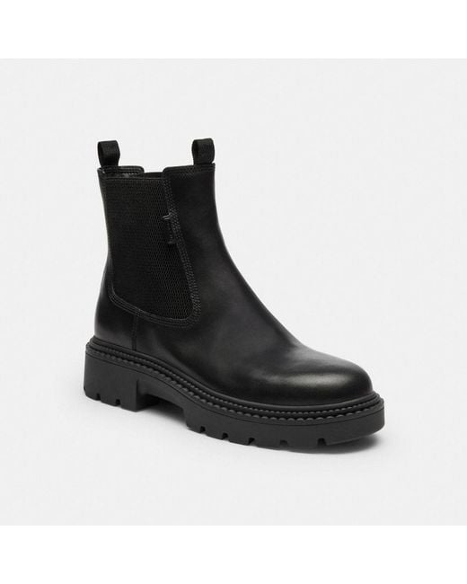 COACH Black Chelsea Boot for men