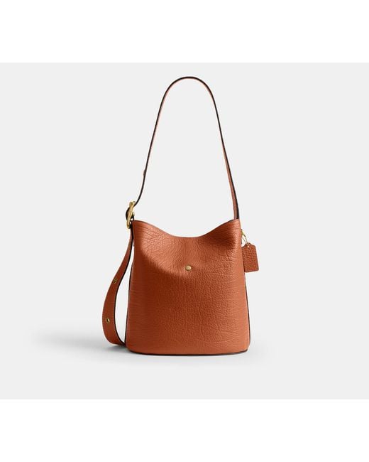 COACH Black Bleecker Bucket Bag With Kisslock