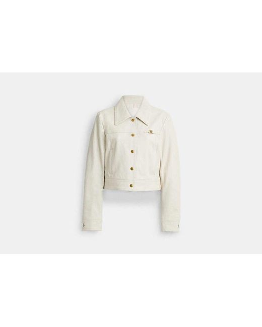 COACH Black Heritage C Shrunken Jacket