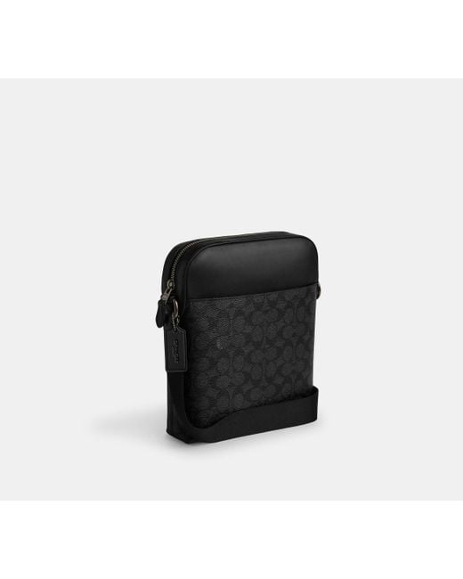 COACH Black Houston Flight Bag for men