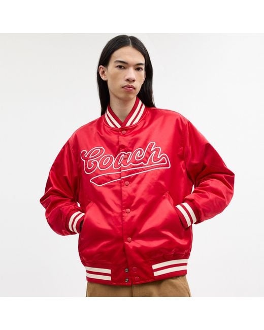COACH Red Reversible Souvenir Jacket for men