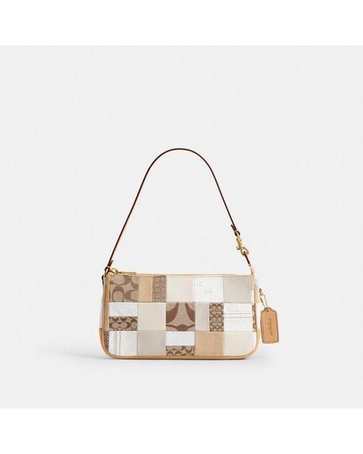 COACH Natural Plaza Bag 25 With Patchwork