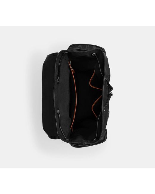 COACH Black Hitch Backpack for men