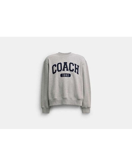 Sudadera de cuello redondo deportiva tipo Boyfri COACH de color Black