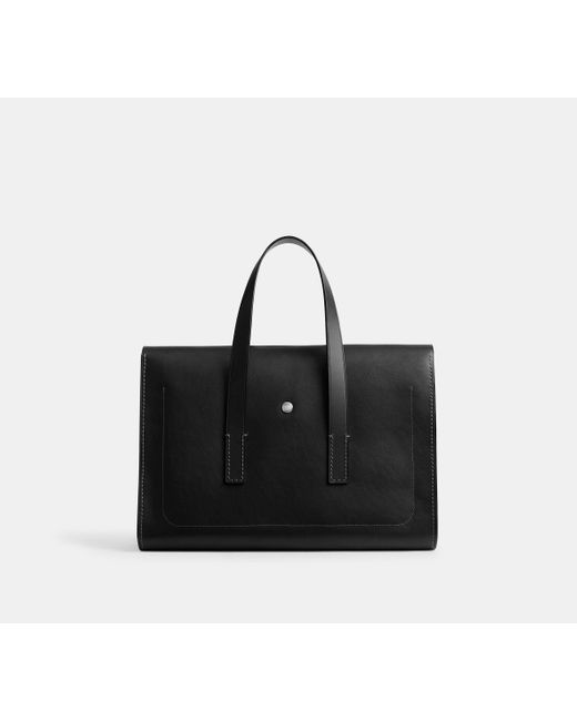 Cartella Portadocumenti Flatiron di COACH in Black da Uomo