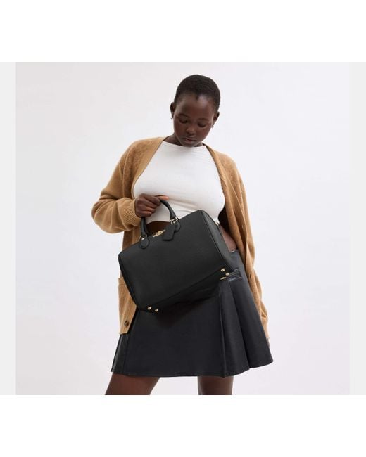 COACH Black Rowan Große Satchel