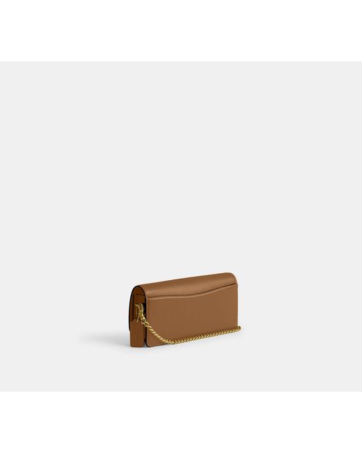 COACH Black Evie Long Wallet With Chain