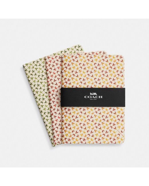 COACH Notebook Set In Signature in Metallic | Lyst