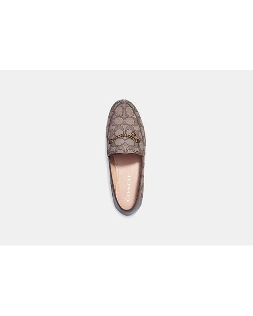 COACH Gray Hanna Loafer In Signature Jacquard
