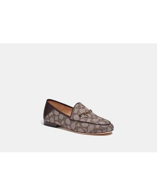 COACH Gray Hanna Loafer In Signature Jacquard