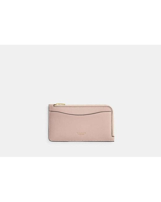 COACH Black New York Zip Card Case