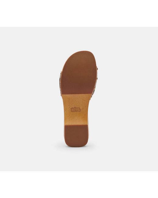 COACH Black Margot Wooden Sandal
