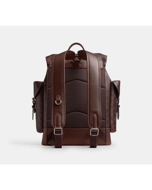 COACH Black Hitch Backpack for men
