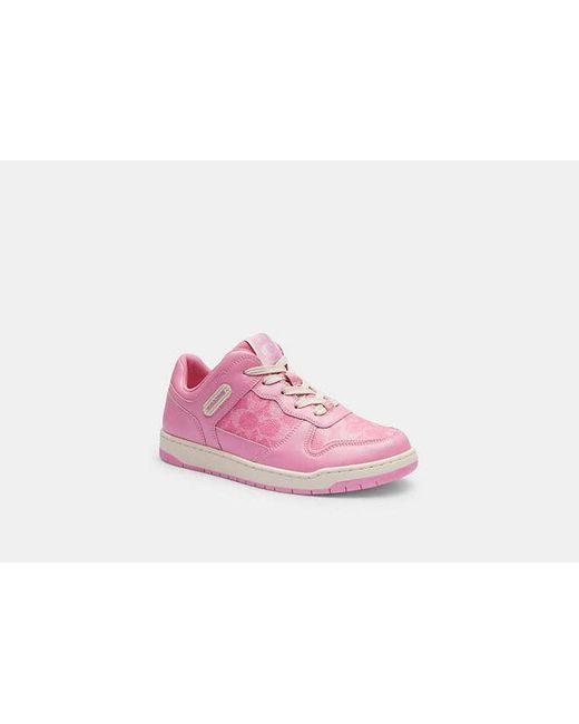 COACH Black C201 Low Top Sneaker - Pink, Size 7.5