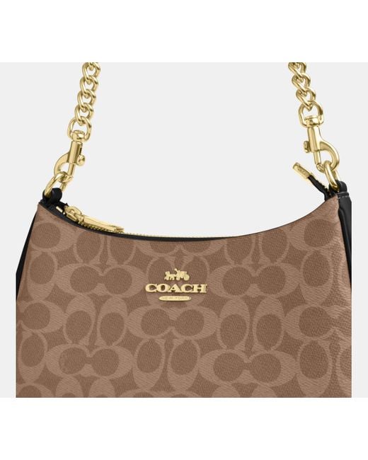 COACH Black Teri Schultertasche Aus Signature-Canvas